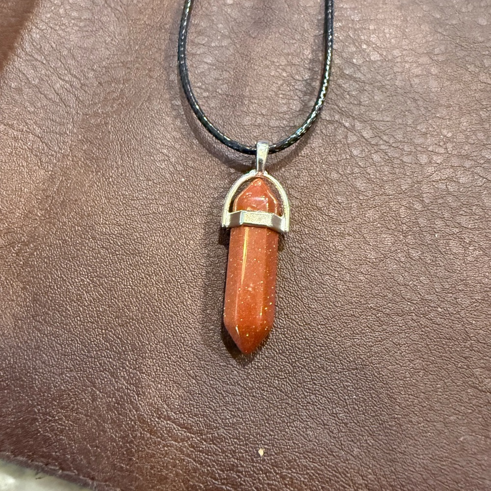 Elegant Orange Pendant Necklace